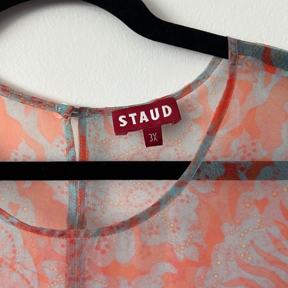 STAUD The Hyacinth Dress | Floral Wave Multi ES size 3X - Picture 5 of 13